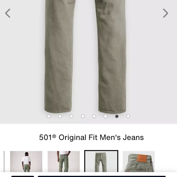 Levi’s 501 men’s jeans canton green 29x30 100% cotton - Picture 3 of 13